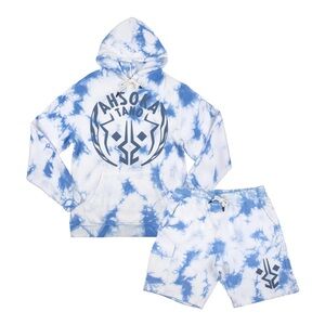 Heroes and villains AHSOKA BLUE CLOUD WASH HOODIE & SHORTS LOUNGE SET